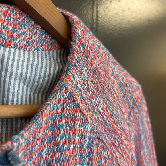 Nanette Lepore size 6 EUC “sand castle tweed” Pink and Blue Blazer - Picture 6 of 10